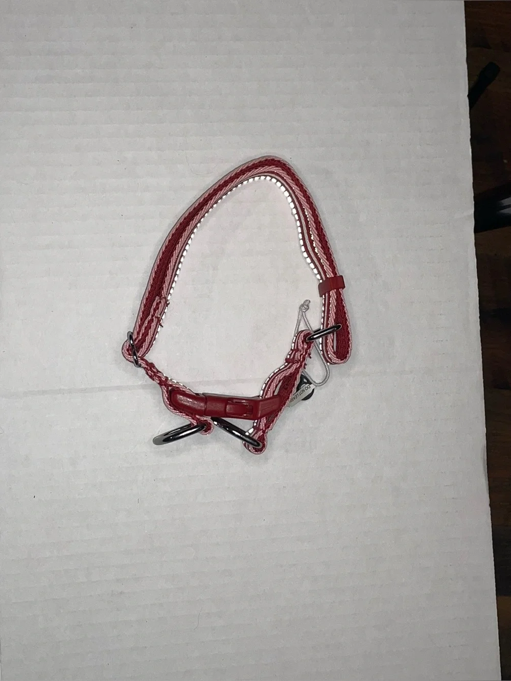 Red & Pink Adjustable Dog Collar for Large Dogs